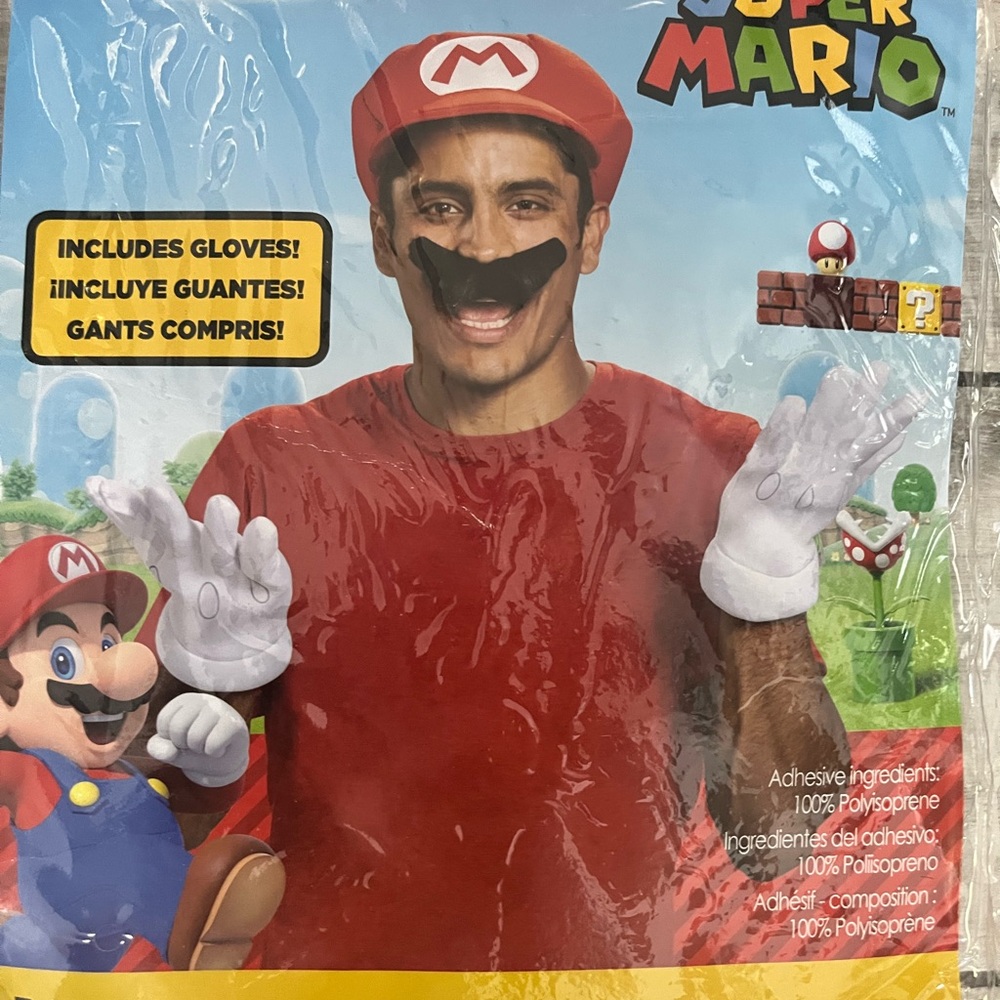 Adult Super Mario Halloween Costume Kit